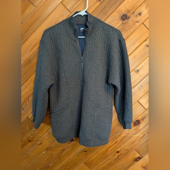 Lunya Charcoal Restore Double Knit Half Zip Pullover Size Medium - Picture 2 of 7